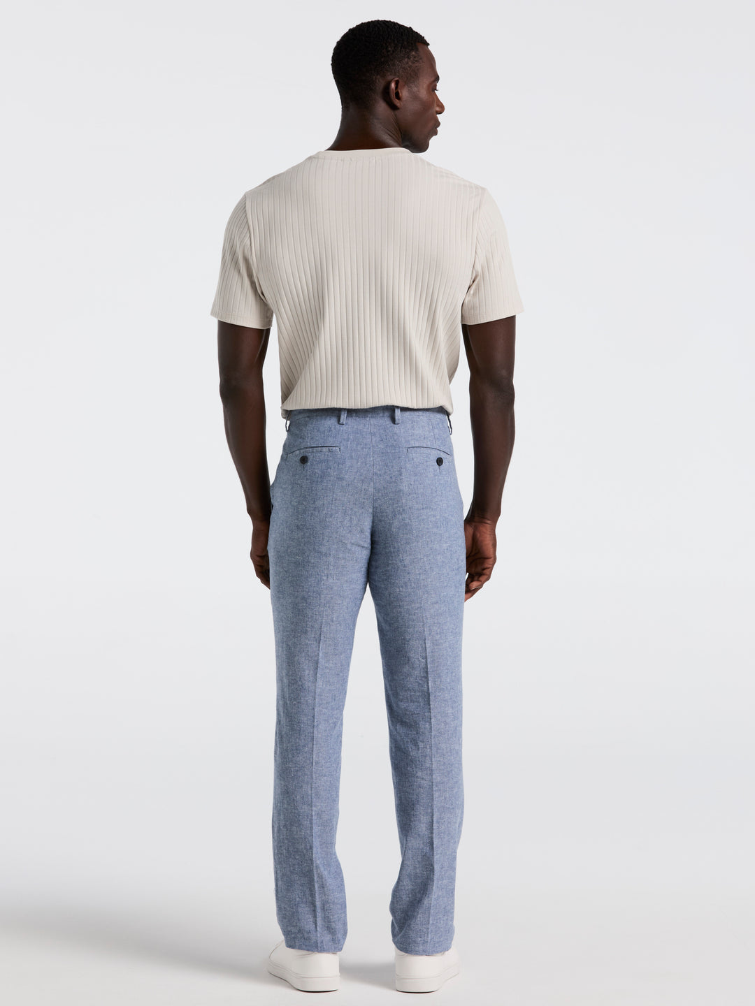 Slim Fit Flat Front Chino Pant (Bay Blue) 