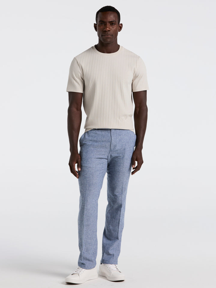 Slim Fit Flat Front Chino Pant (Bay Blue) 