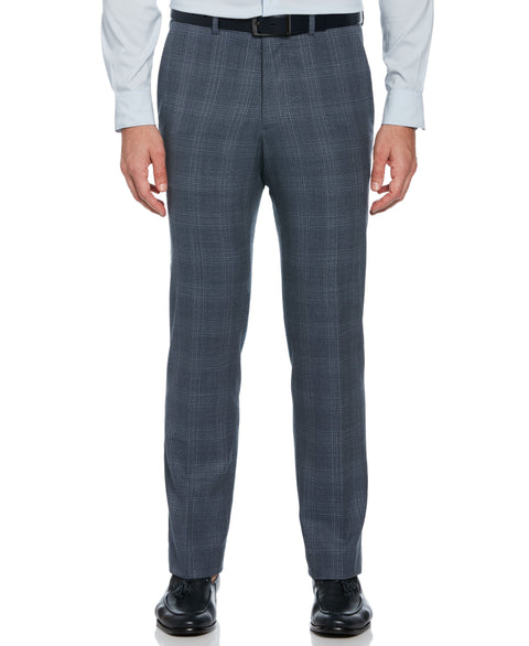 Slim Fit Flat Front Textured Pant (Vintage Blue) 