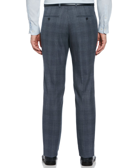 Slim Fit Flat Front Textured Pant (Vintage Blue) 