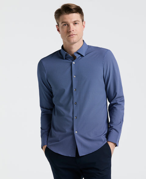 Slim Fit Float Pattern Shirt (Blue Depths) 