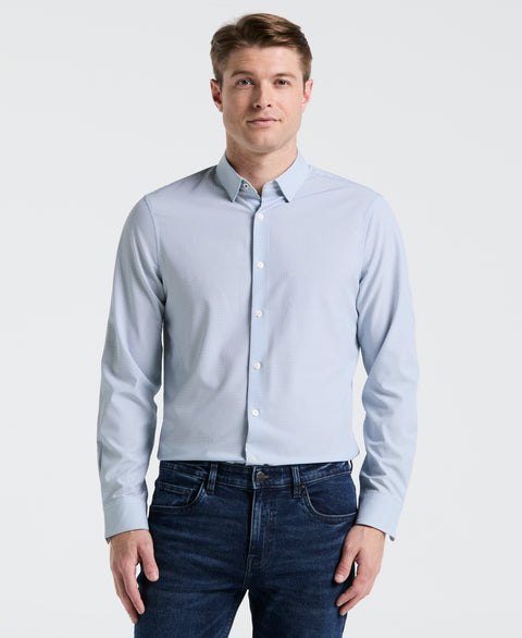 Slim Fit Float Pattern Shirt (Blue Mirage) 