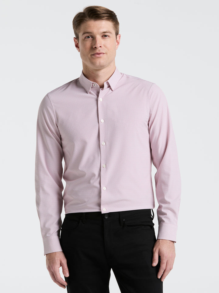 Slim Fit Float Pattern Shirt (Withered Rose) 