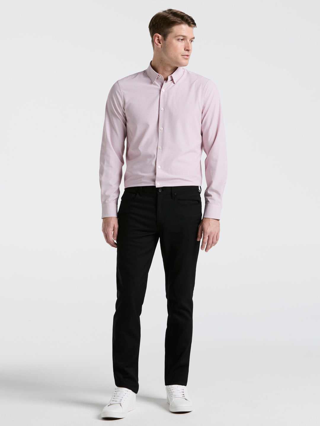 Slim Fit Float Pattern Shirt (Withered Rose) 