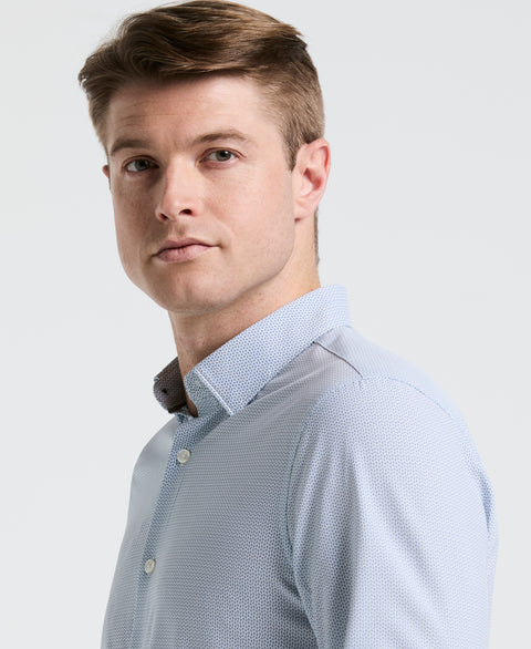 Slim Fit Float Pattern Shirt (Blue Mirage) 