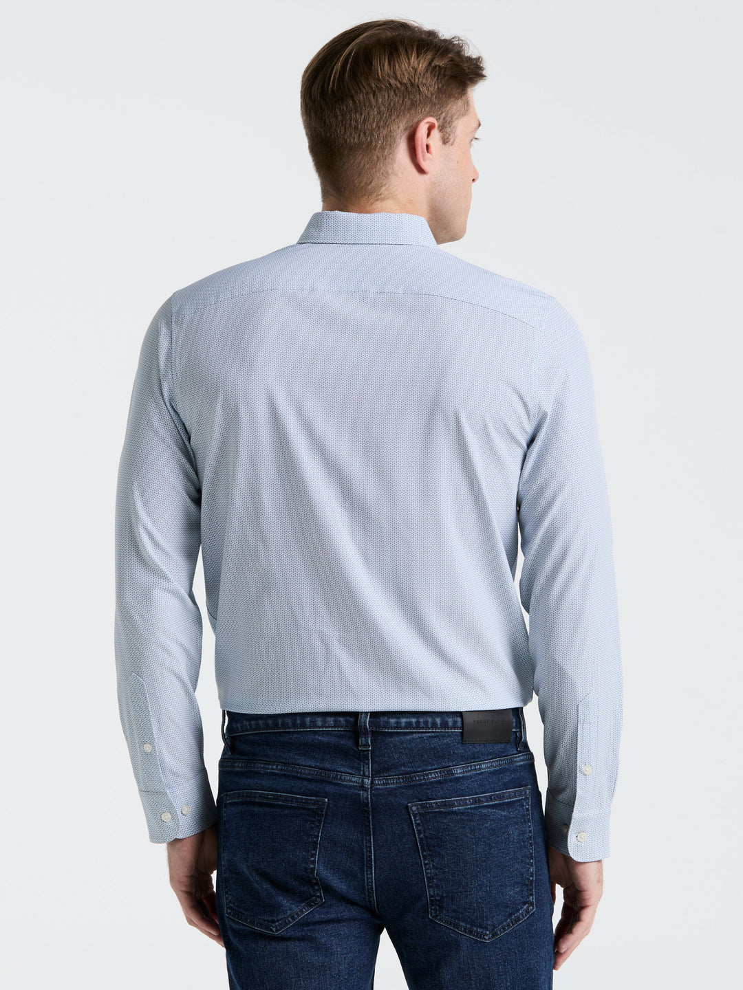 Slim Fit Float Pattern Shirt (Blue Mirage) 