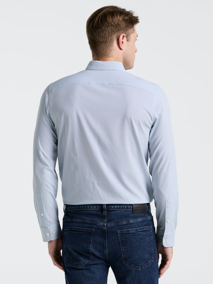 Slim Fit Float Pattern Shirt (Blue Mirage) 