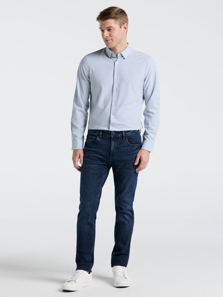 Slim Fit Float Pattern Shirt (Blue Mirage) 