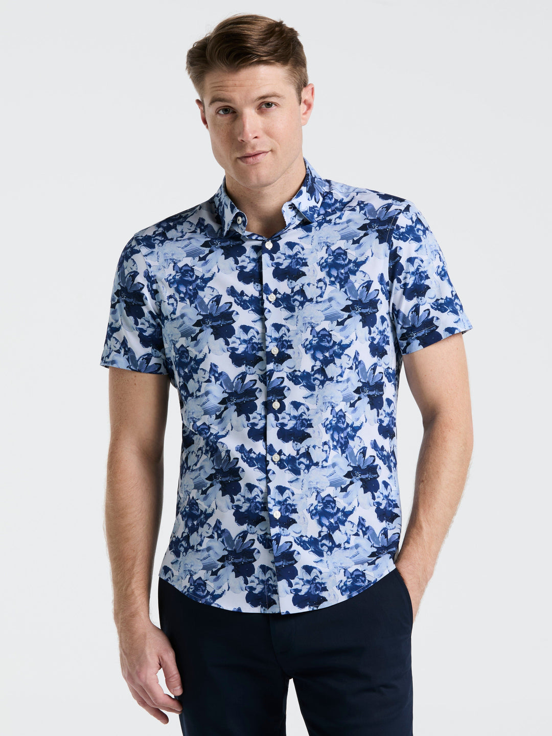 Floral Print Shirt (Blue Depths) 