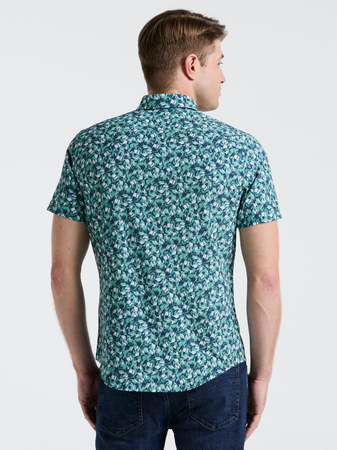 Slim Fit Floral Print Shirt (Wasabi) 