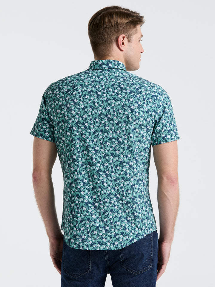 Slim Fit Floral Print Shirt (Wasabi) 