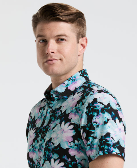 Floral Print Shirt (Orchid Ice) 