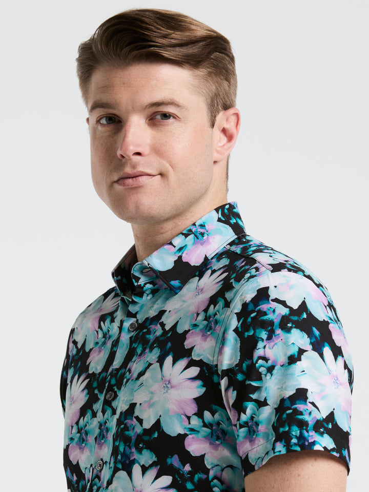 Floral Print Shirt (Orchid Ice) 