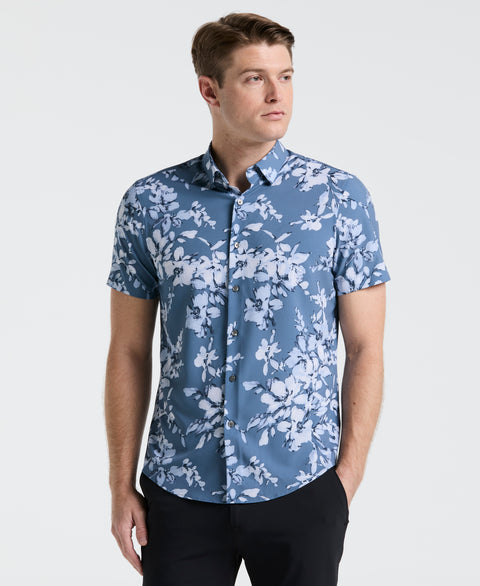 Slim Fit Floral Shirt (Blue Mirage) 