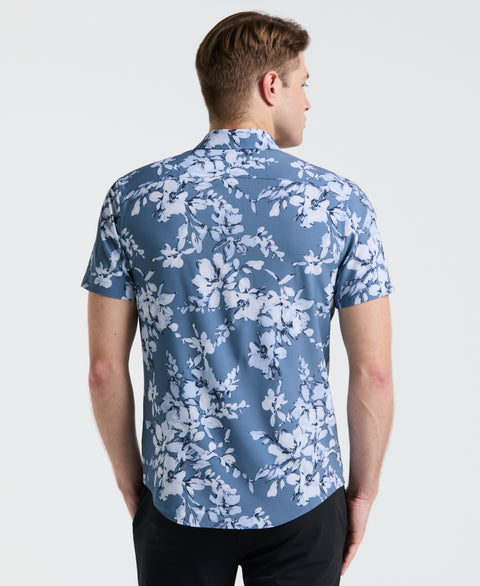 Slim Fit Floral Shirt (Blue Mirage) 