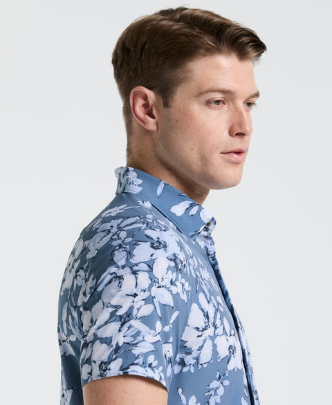 Slim Fit Floral Shirt (Blue Mirage) 
