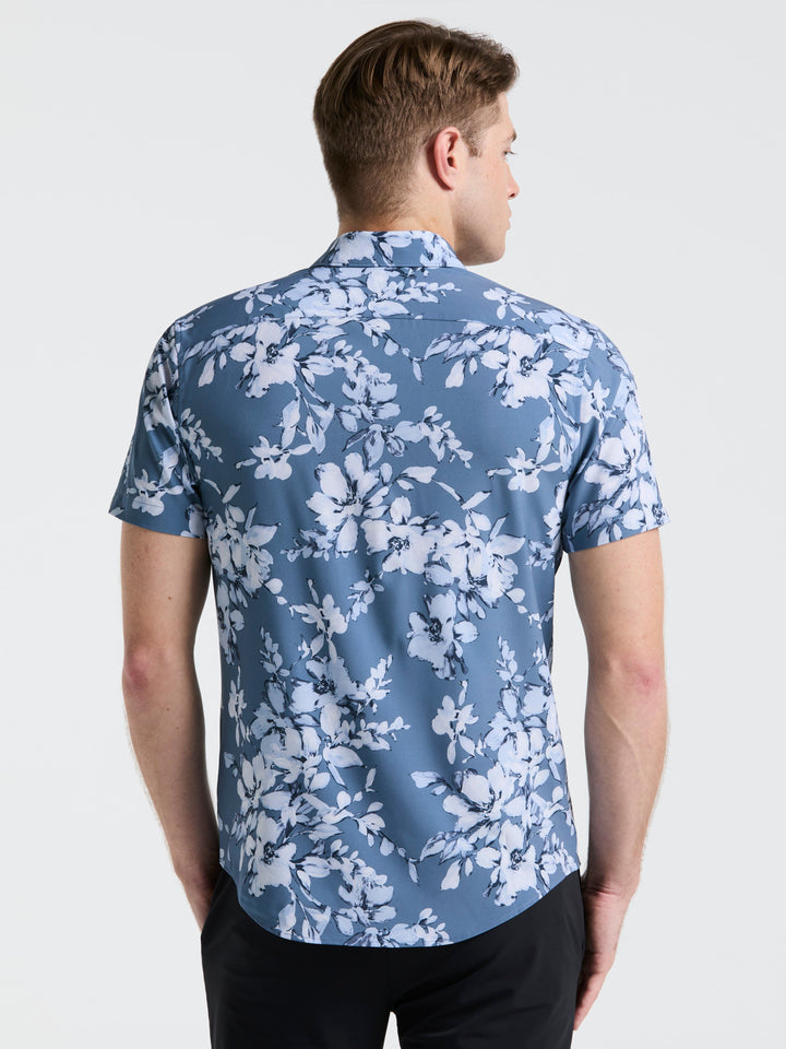 Slim Fit Floral Shirt (Blue Mirage) 