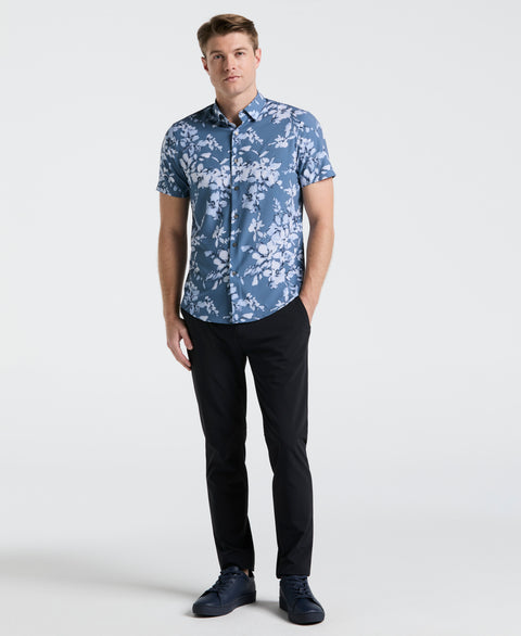 Slim Fit Floral Shirt (Blue Mirage) 