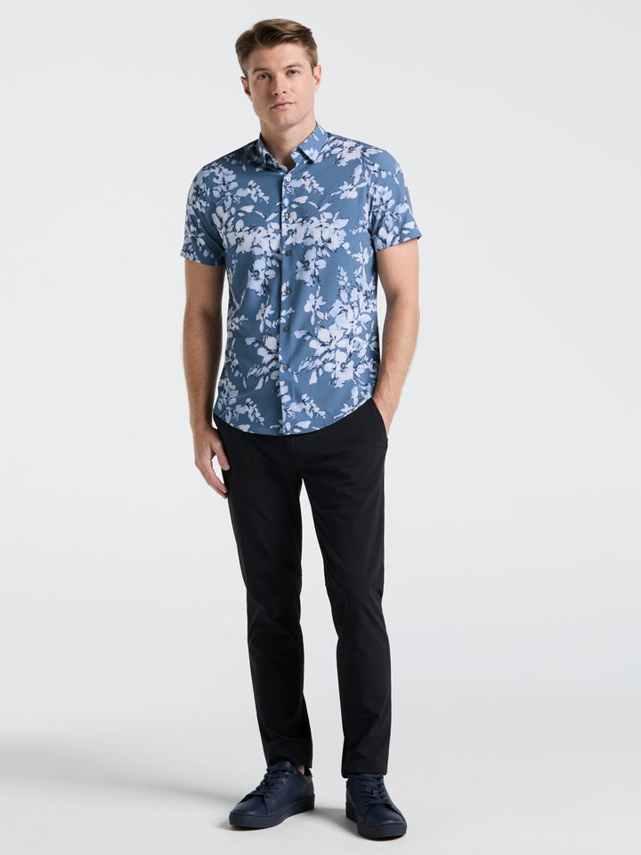 Slim Fit Floral Shirt (Blue Mirage) 