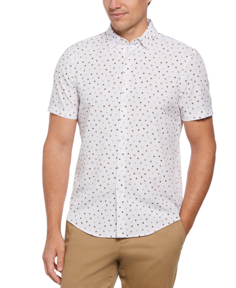 Slim Fit Foulard Print Shirt (Cambridge Brown) 
