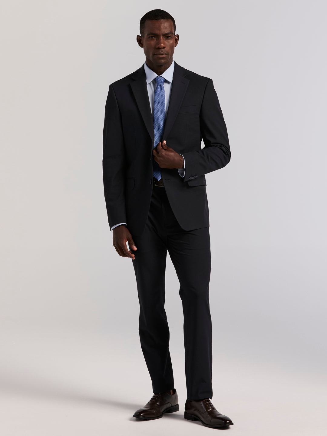 Slim Fit Gabardine Suit Pant (Navy) 