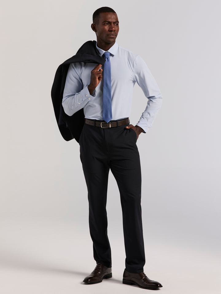 Slim Fit Gabardine Suit Pant (Navy) 