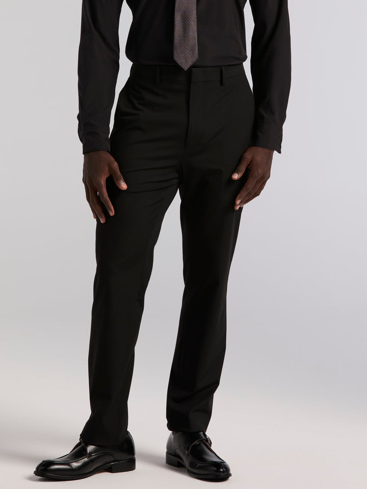 Slim Fit Gabardine Suit Pant (Black) 