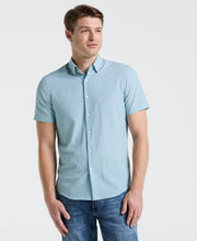 Slim Fit Geometric Stripe Shirt (Ether) 