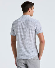 Slim Fit Geometric Stripe Shirt (Bright White) 