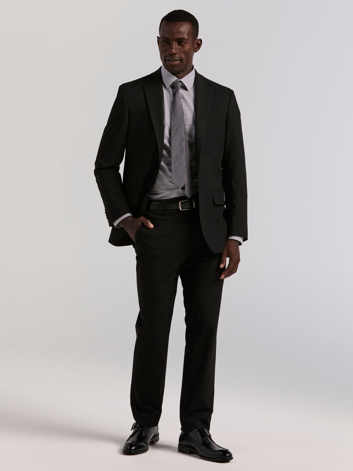 Cotton Slim Fit Gingham Long Sleeve Shirt (Brushed Nickel) 