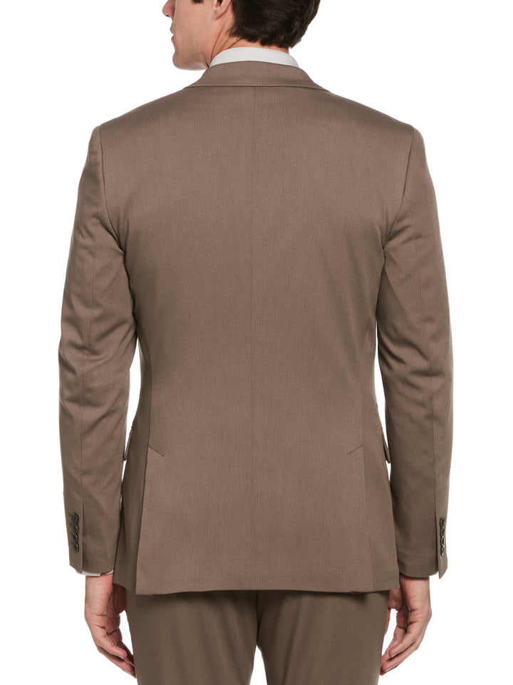 Slim Fit Herringbone Suit Jacket (Mushroom Grey) 