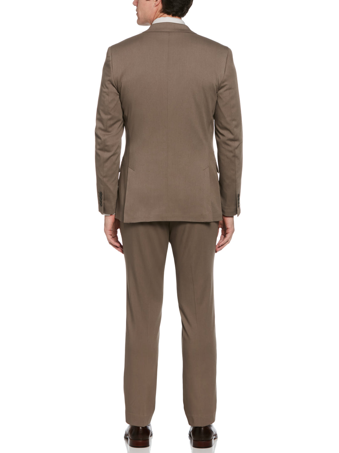 Slim Fit Herringbone Suit Jacket (Mushroom Grey) 