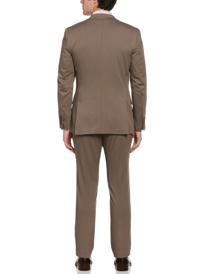 Slim Fit Herringbone Suit Jacket (Mushroom Grey) 