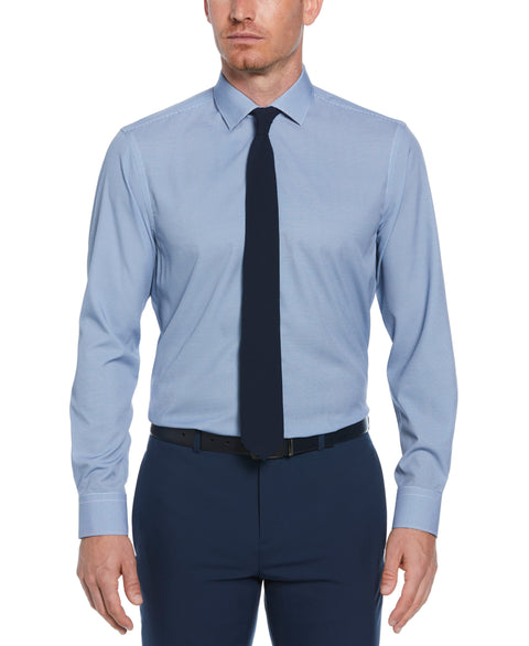 4-Way Stretch Navy Houndstooth Shirt (Navy) 