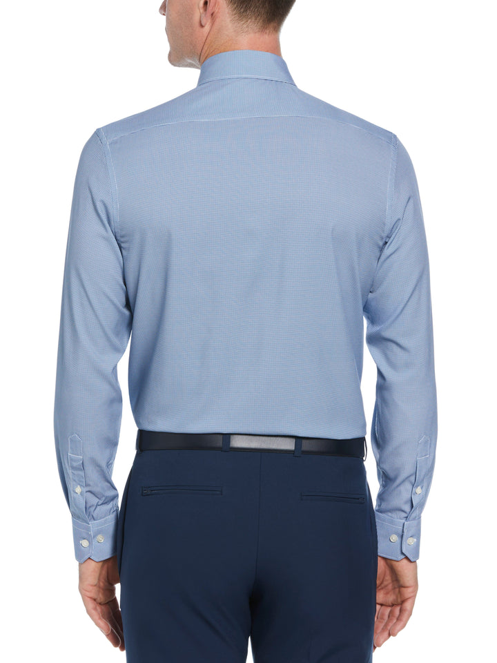 4-Way Stretch Navy Houndstooth Shirt (Navy) 