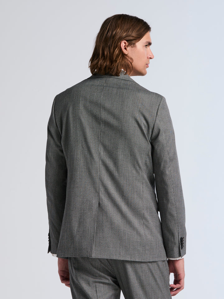 Slim Fit Houndstooth Suit Jacket