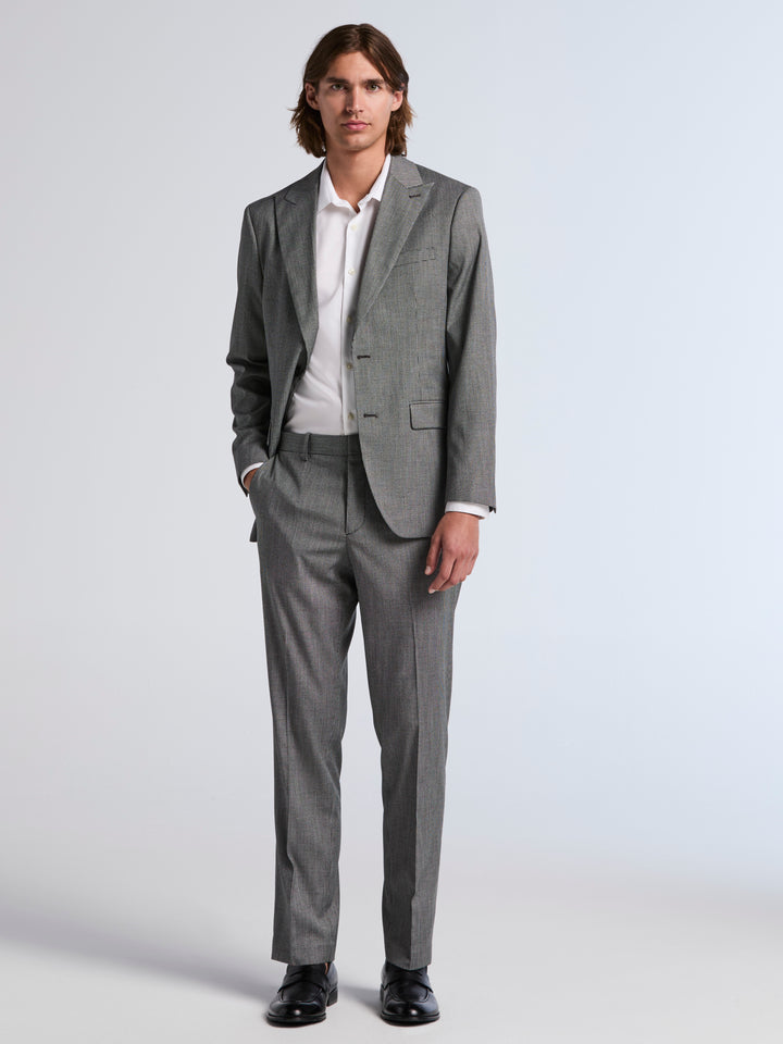 Slim Fit Houndstooth Suit Jacket