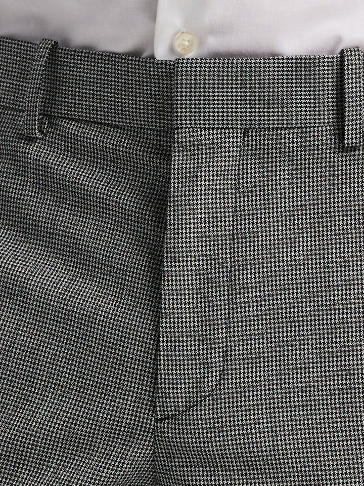Houndstooth Slim Fit Suit Pants (Charcoal) 