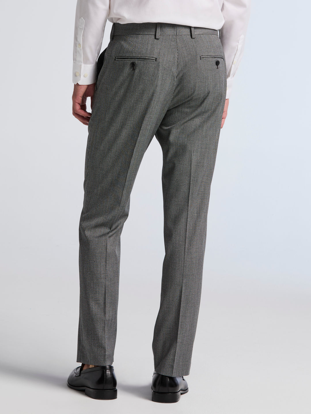 Houndstooth Slim Fit Suit Pants (Charcoal) 