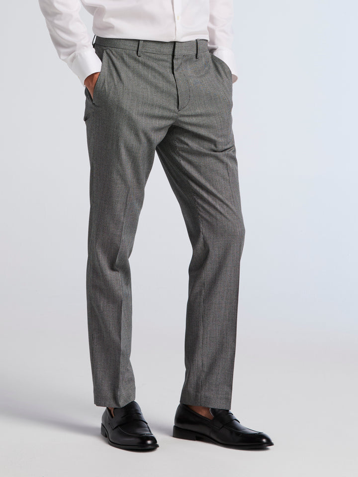Slim Fit Houndstooth Suit Pant