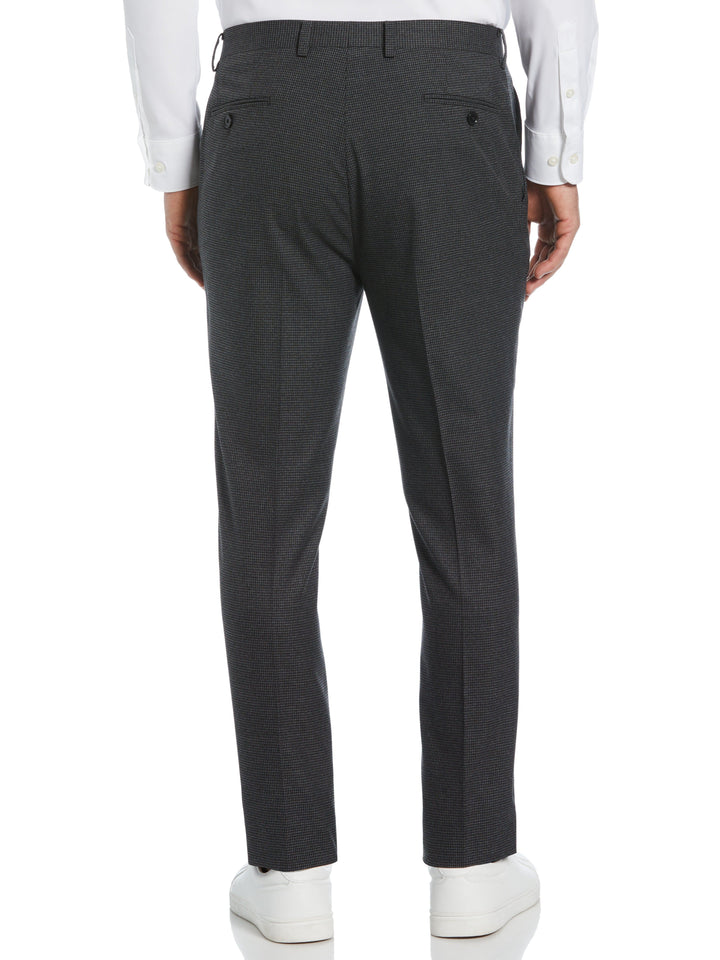 Slim Fit Houndstooth Suit Pant (Dark Charcoal) 