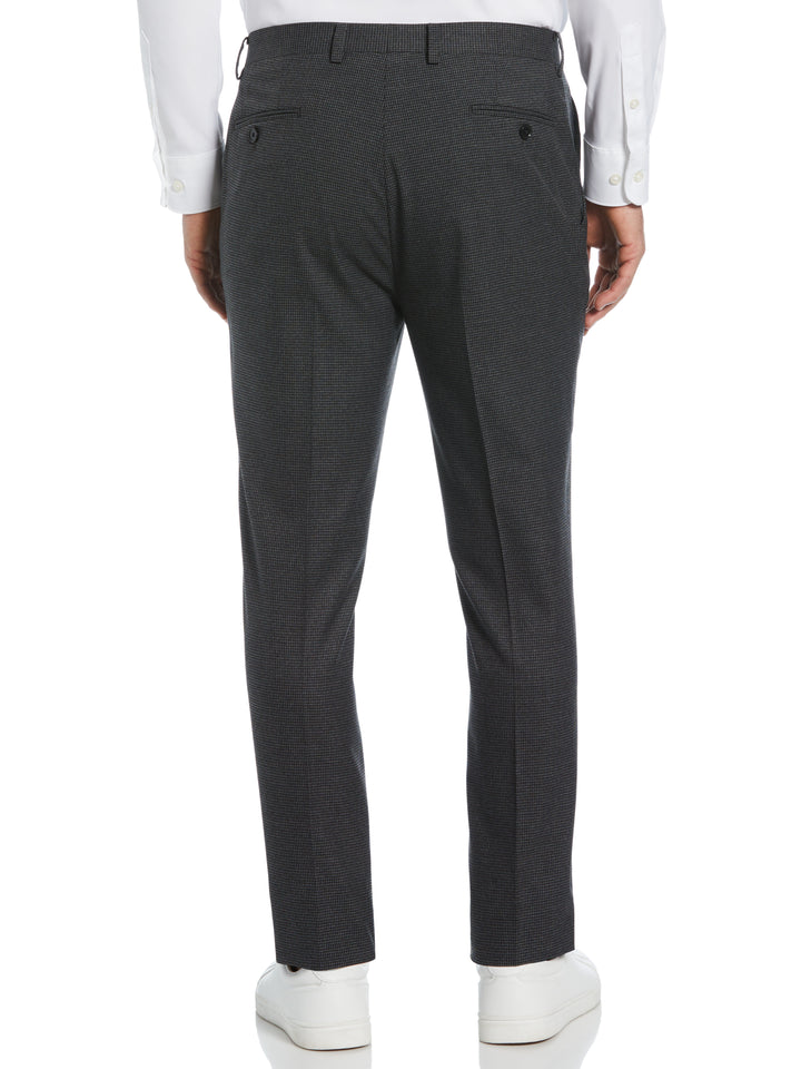 Slim Fit Houndstooth Suit Pant (Dark Charcoal) 