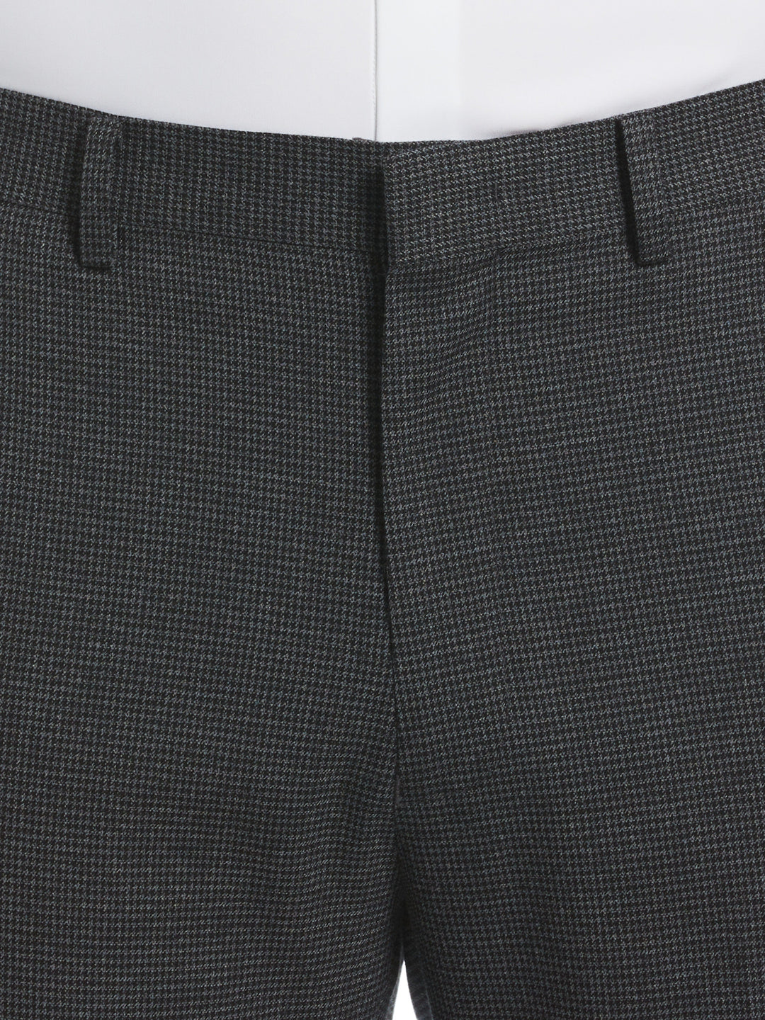 Slim Fit Houndstooth Suit Pant (Dark Charcoal) 