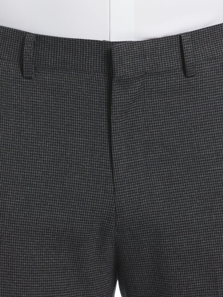 Slim Fit Houndstooth Suit Pant (Dark Charcoal) 