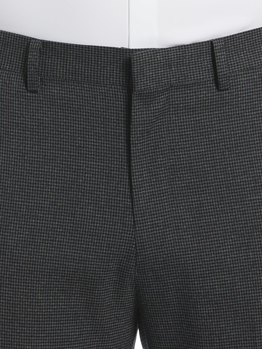 Slim Fit Houndstooth Suit Pant (Dark Charcoal) 