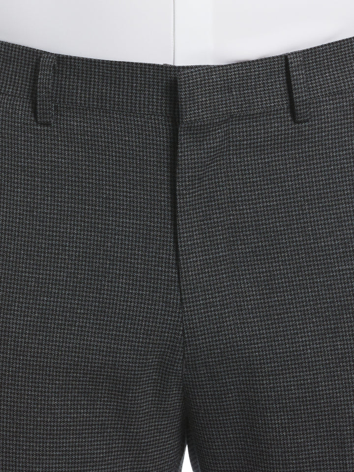 Slim Fit Houndstooth Suit Pant (Dark Charcoal) 