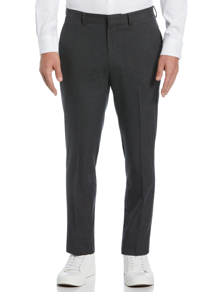 Slim Fit Houndstooth Suit Pant (Dark Charcoal) 