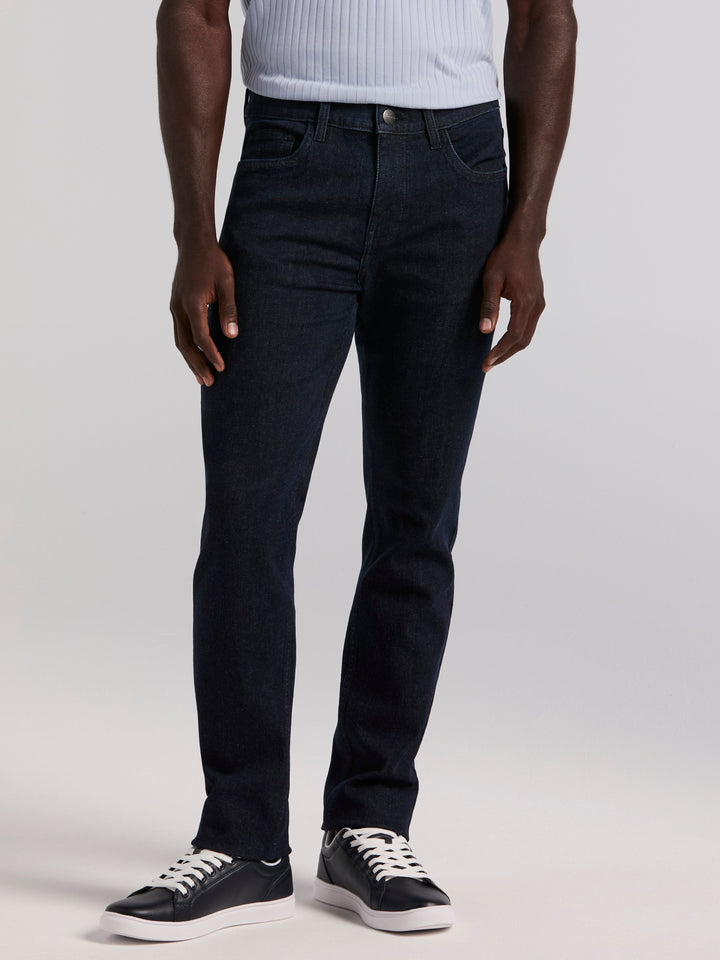 Slim Fit Indigo Rinse 5-Pocket Stretch Denim Jeans (Rinse) 