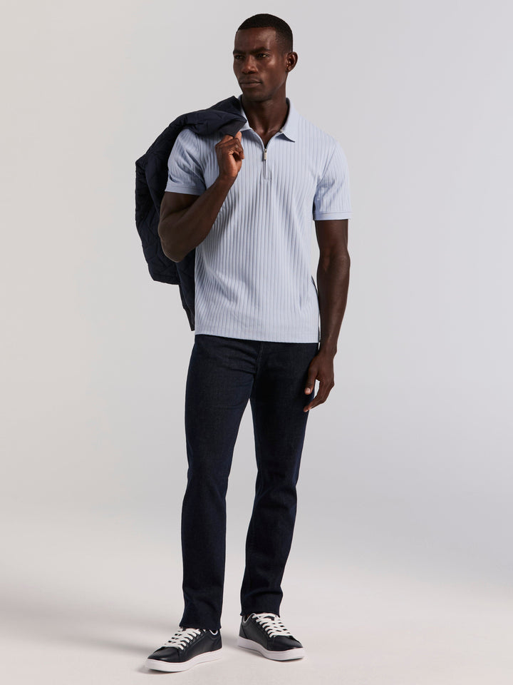 Slim Fit Indigo Rinse 5-Pocket Stretch Denim Jeans (Rinse) 