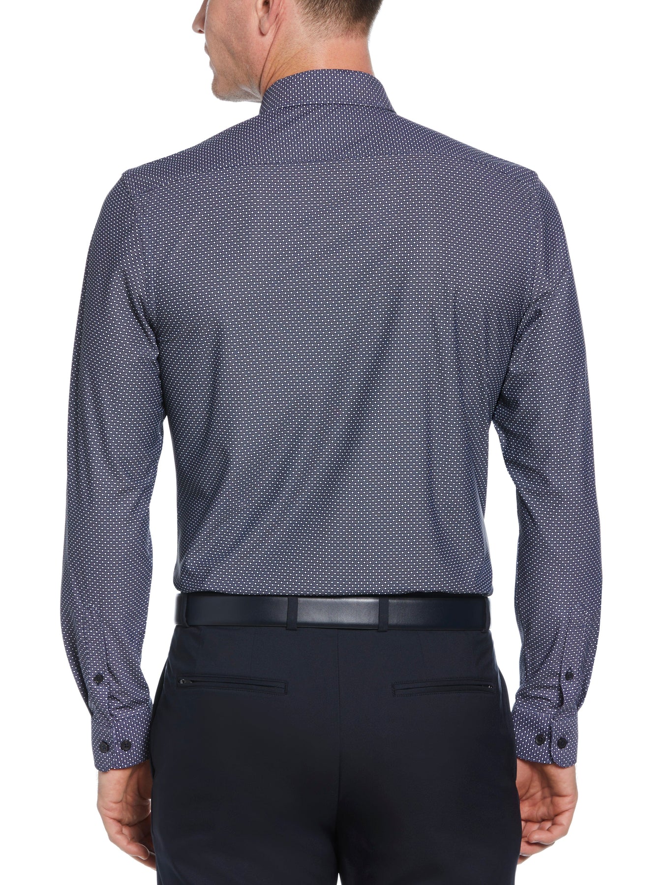 Slim Fit Knit Black and White Dot Dress Shirt Perry Ellis Slim Fit Knit Black and White Dot Dress Shirt Perry Ellis